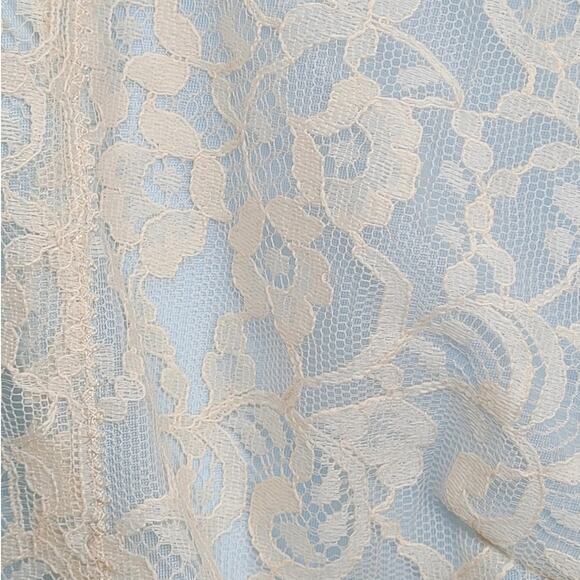 Vanity Fair Vintage Satin Lace Button Up Short Sleeve Pant Pajama Lingerie Set - Picture 9 of 14